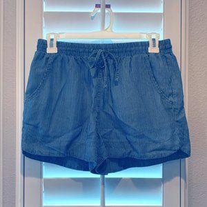 Blue/White Striped Shorts